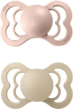 Baby Speen BIBS Fopspeen Supreme Natuurrubber 2 Stuks Blush En Ivory Maat 2 6-18 Maanden