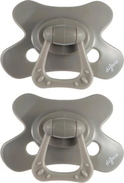 Difrax Fopspeen 18+ Maanden Dental - Grijs/Clay - Orthodontische Speen - 2 Stuks