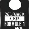 Slab - Ssst.. Papa & Ik Kijken Formule 1 - Slabber - Slabbetjes - Baby - F1 - F1 - Red Bull Racing - Max Verstappen - Drukknoop - Stuks 1 - Zwart -BIBS Shop 820x1200 1
