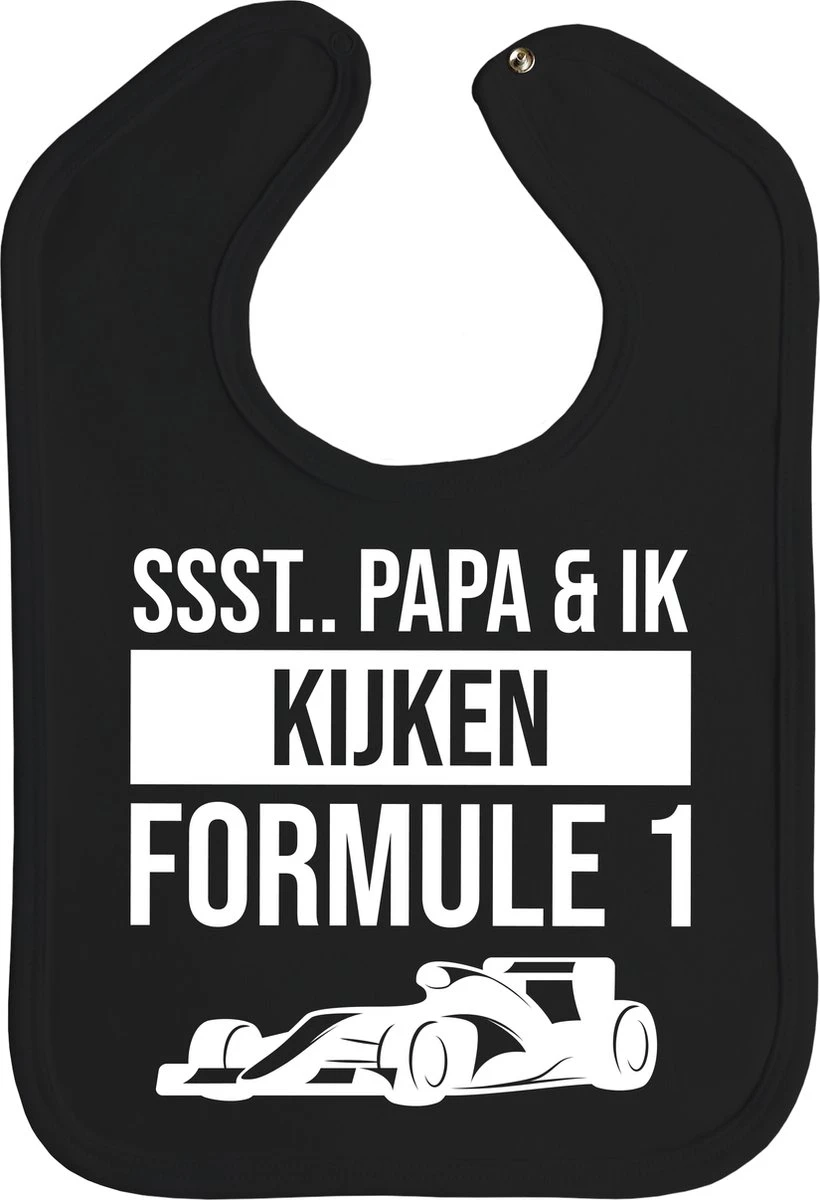 Slab - Ssst.. Papa & Ik Kijken Formule 1 - Slabber - Slabbetjes - Baby - F1 - F1 - Red Bull Racing - Max Verstappen - Drukknoop - Stuks 1 - Zwart 3 Slab - Ssst.. Papa & Ik Kijken Formule 1 - Slabber - Slabbetjes - Baby - F1 - F1 - Red Bull Racing - Max Verstappen - Drukknoop - Stuks 1 - Zwart