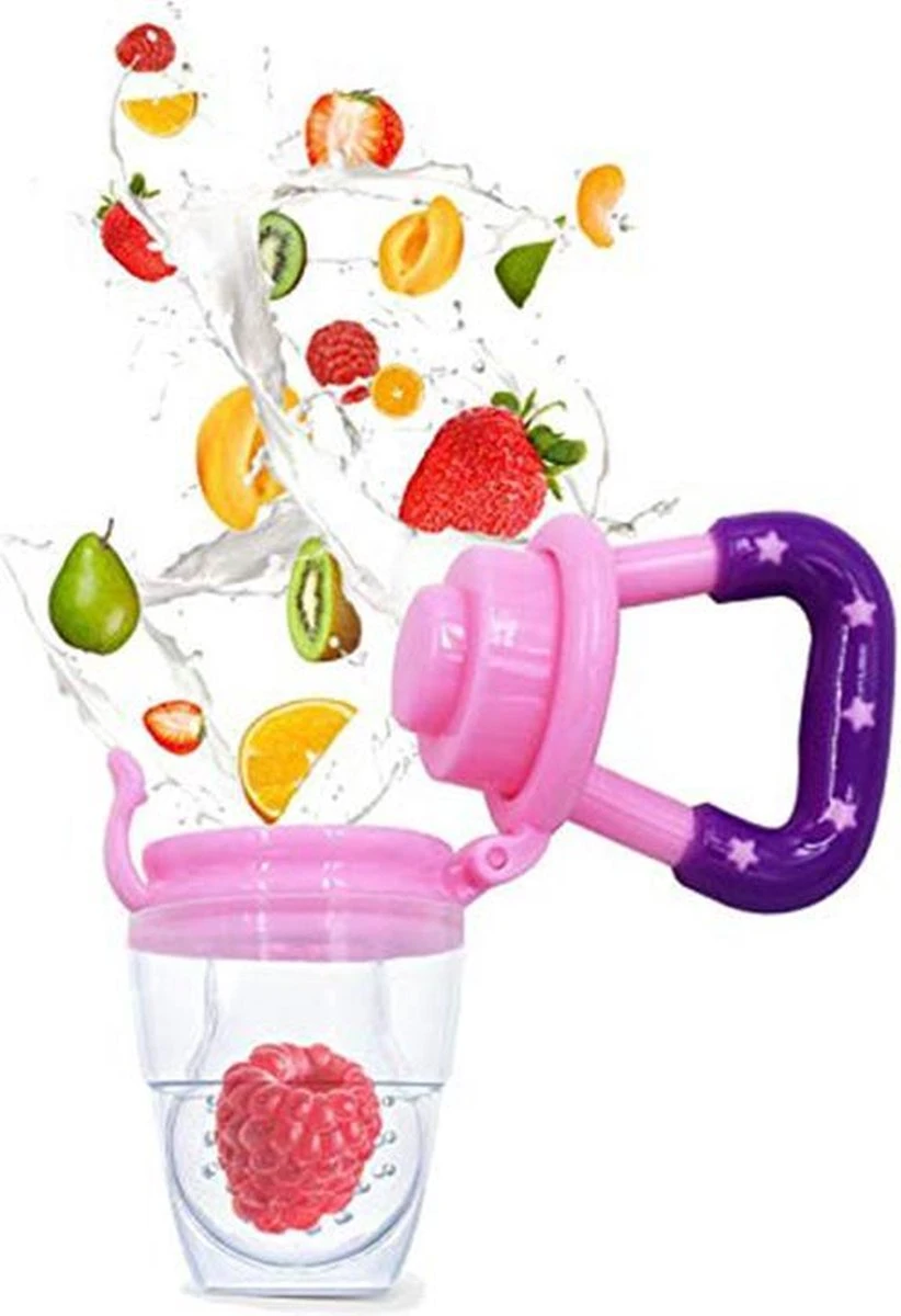 Merkloos Baby Fruit Speen Met 2 Extra Spenen - Fruitspeen Bijtring - Maat M - 4/12 Maanden - Roze 3 Merkloos Baby Fruit Speen Met 2 Extra Spenen - Fruitspeen Bijtring - Maat M - 4/12 Maanden - Roze