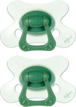 Difrax Fopspeen Natural 20+ Maanden Speen - Mosgroen/Olive - 2 Stuks