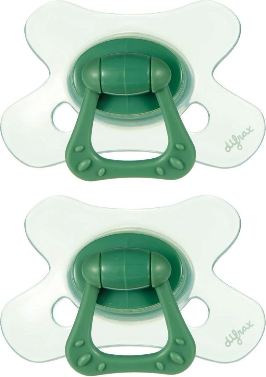 Difrax Fopspeen Natural 20+ Maanden Speen - Mosgroen/Olive - 2 Stuks 3 Difrax Fopspeen Natural 20+ Maanden Speen - Mosgroen/Olive - 2 Stuks