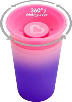 Munchkin Miracle 360 Colour Changing Sippy Cup Pink -BIBS Shop 851x1200 4