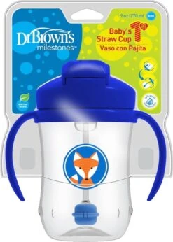 Dr. Brown's Dr Browns - Overgangsbeker Met Rietje En Handvaten - Blauw - 270ml 12 Dr. Brown's Dr Browns - Overgangsbeker Met Rietje En Handvaten - Blauw - 270ml -BIBS Shop 856x1200 4