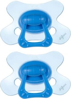 Difrax Fopspeen 6+ Maanden Natural Speen - Blauw/Sky - 2 Stuks