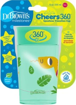 Dr. Brown's Dr Brown's - Cheers 360° Drinkbeker - 9+ Maanden - Groen - 300ml -BIBS Shop 868x1200 1