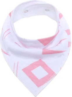 MINIIYOU Bandana Kwijlslabbetjes - Roze/Wit - 6 Stuks - Puntslabbetjes - Katoen -BIBS Shop 892x1200 4