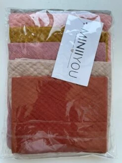 MINIIYOU - 6 Stuks - Hydrofiele Bandana Slabbetjes Meisje Franjes - Roze Geel - Beige -BIBS Shop 900x1200 13