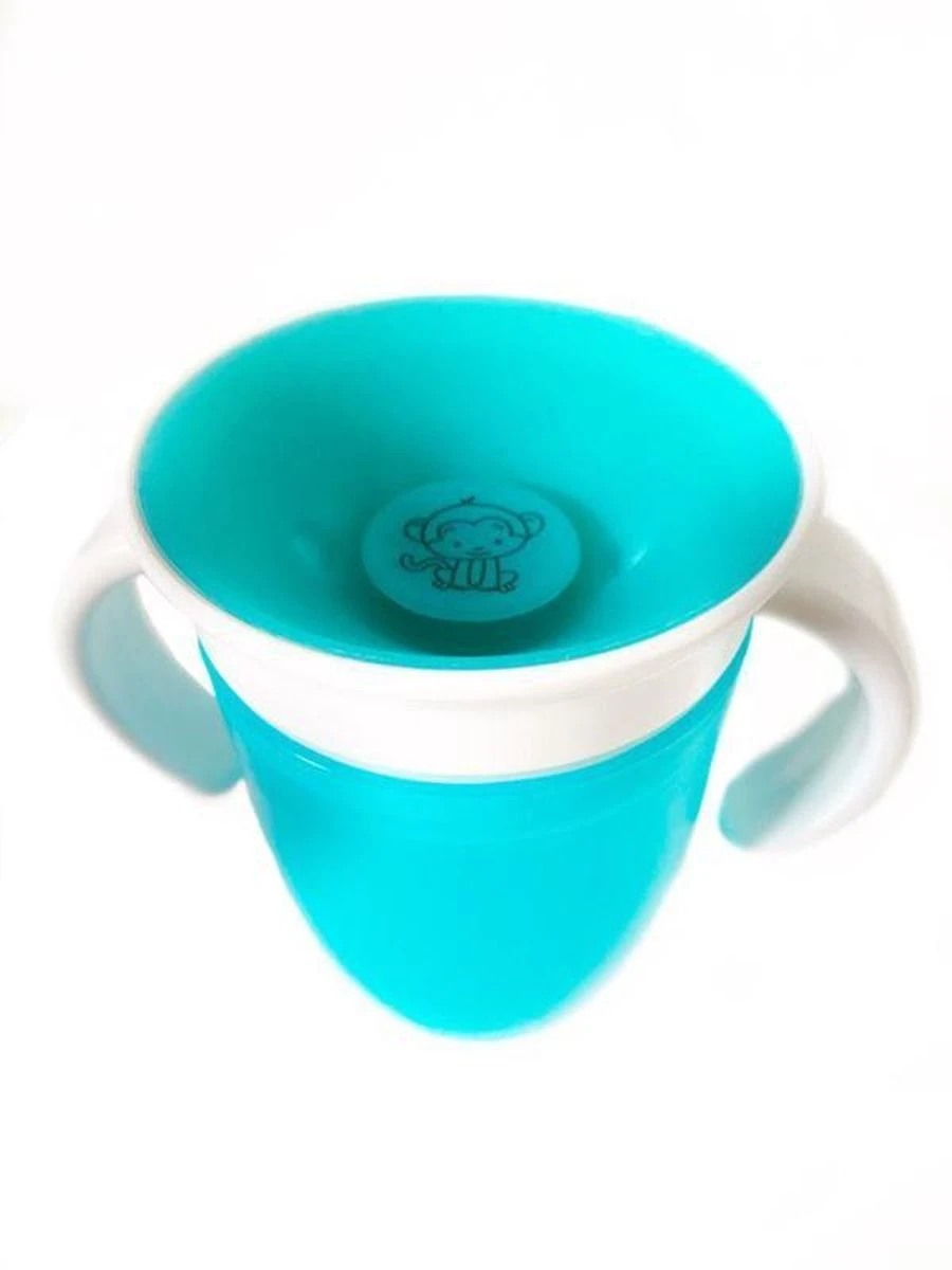 MONKIEZZ Drink Cup | 360 Graden | Antilek Beker | Turquoise | Oefenbeker 3 MONKIEZZ Drink Cup | 360 Graden | Antilek Beker | Turquoise | Oefenbeker