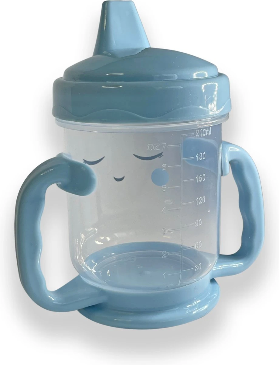Drinkbeker Blauw Peuter - Anti Lek Beker - Drinkbeker Baby - Sippy Cup - Kinder Tuitbeker - Tom & Zoe 4 Drinkbeker Blauw Peuter - Anti Lek Beker - Drinkbeker Baby - Sippy Cup - Kinder Tuitbeker - Tom & Zoe - Afbeelding 2