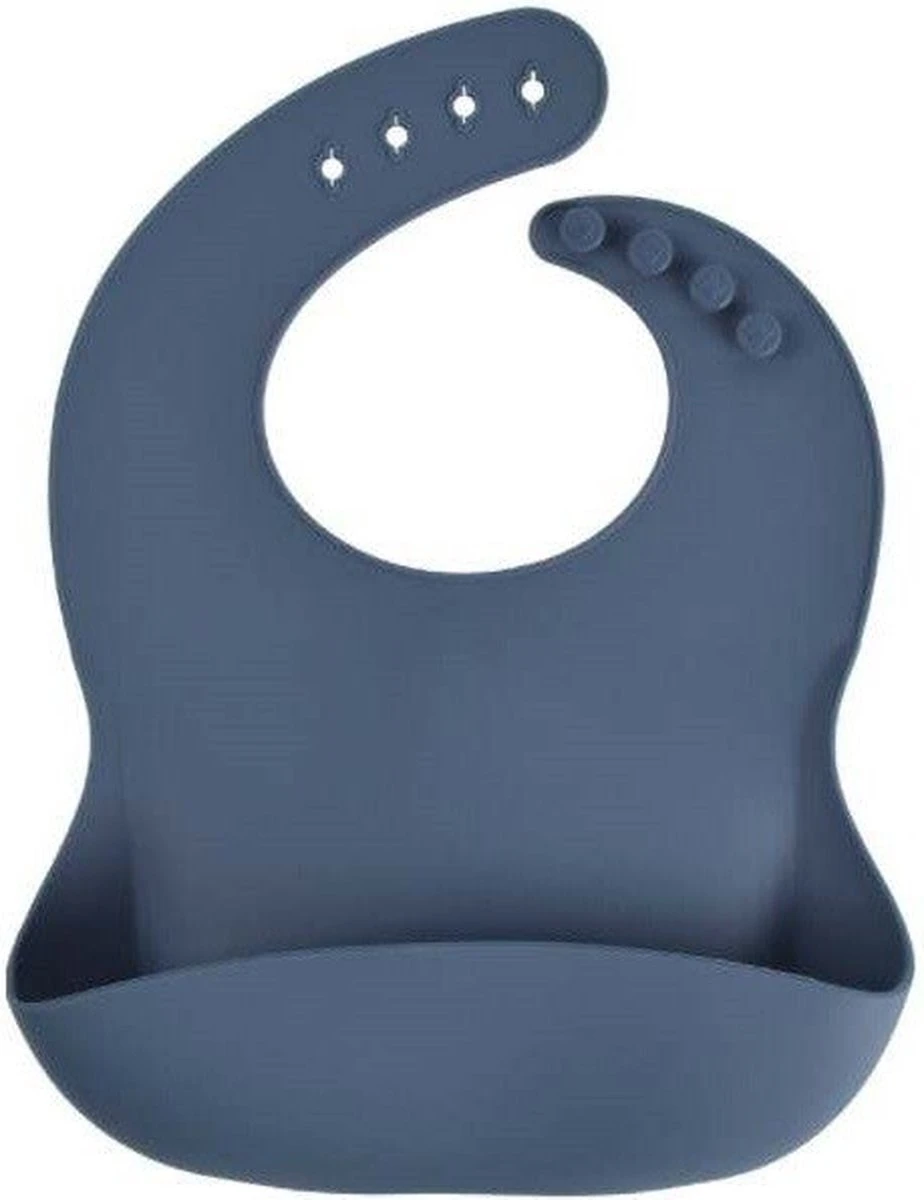 3 Stuks - Siliconen Slabbetjes Met Opvangbak - Blauw Groen 6 3 Stuks - Siliconen Slabbetjes Met Opvangbak - Blauw Groen - Afbeelding 4