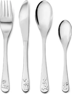 Zilverstad - Kindercouvert 4-delig Bosdieren RVS 18/10 20 Zilverstad - Kindercouvert 4-delig Bosdieren RVS 18/10 -BIBS Shop 926x1200 1