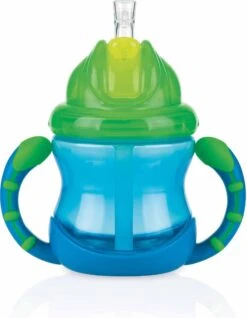 Nûby - Flip-It™ Antilekbeker Met Handvatten - Blauw - 240ml - 12m+