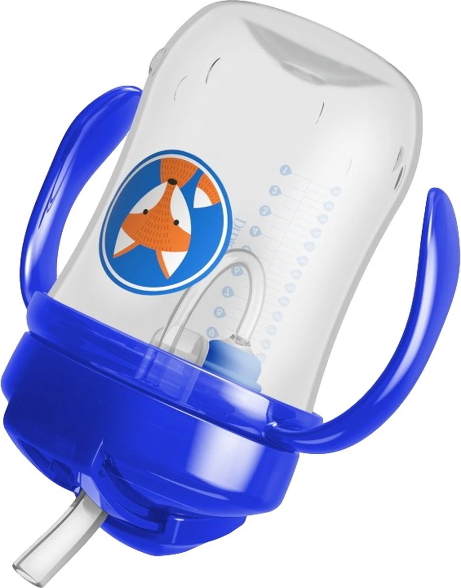 Dr. Brown's Dr Browns - Overgangsbeker Met Rietje En Handvaten - Blauw - 270ml 4 Dr. Brown's Dr Browns - Overgangsbeker Met Rietje En Handvaten - Blauw - 270ml - Afbeelding 2