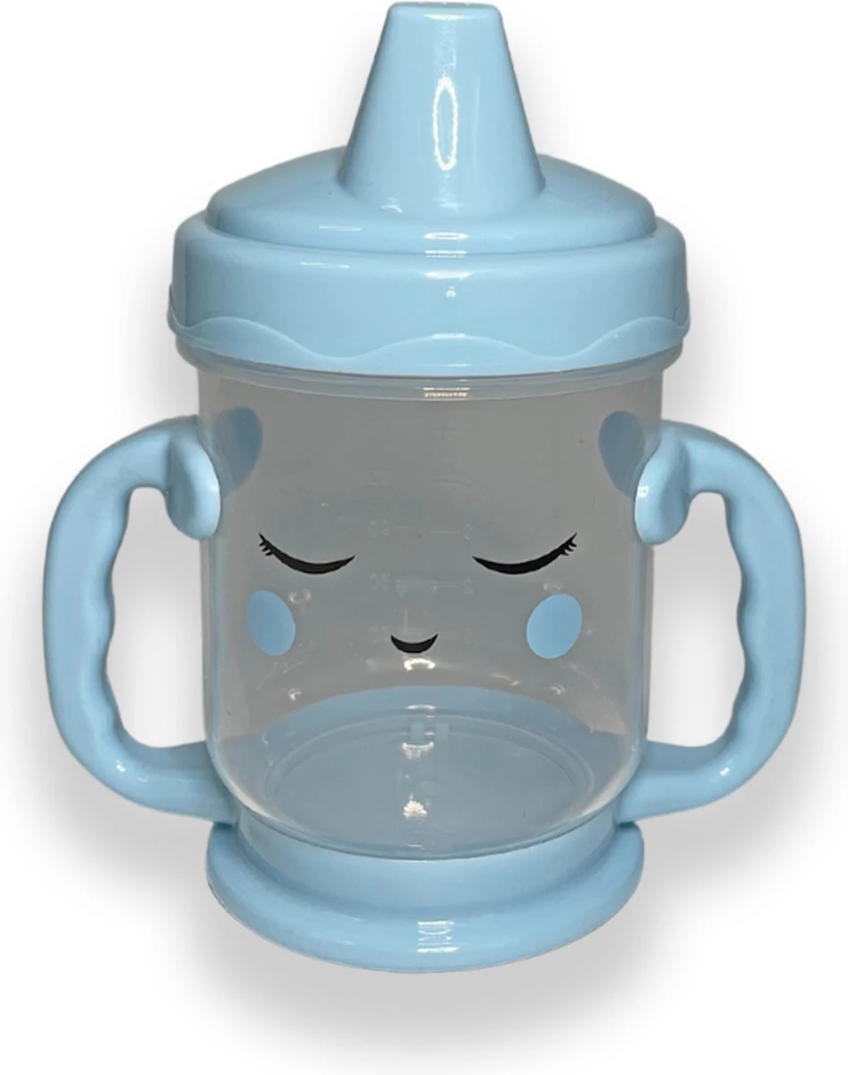 Drinkbeker Blauw Peuter - Anti Lek Beker - Drinkbeker Baby - Sippy Cup - Kinder Tuitbeker - Tom & Zoe 3 Drinkbeker Blauw Peuter - Anti Lek Beker - Drinkbeker Baby - Sippy Cup - Kinder Tuitbeker - Tom & Zoe