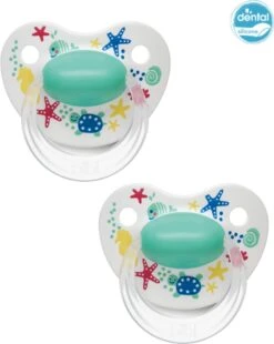 Bibi Happiness Play With Us Martiem Dental Fopspeen 16 Maanden - Zeesterren / Wit