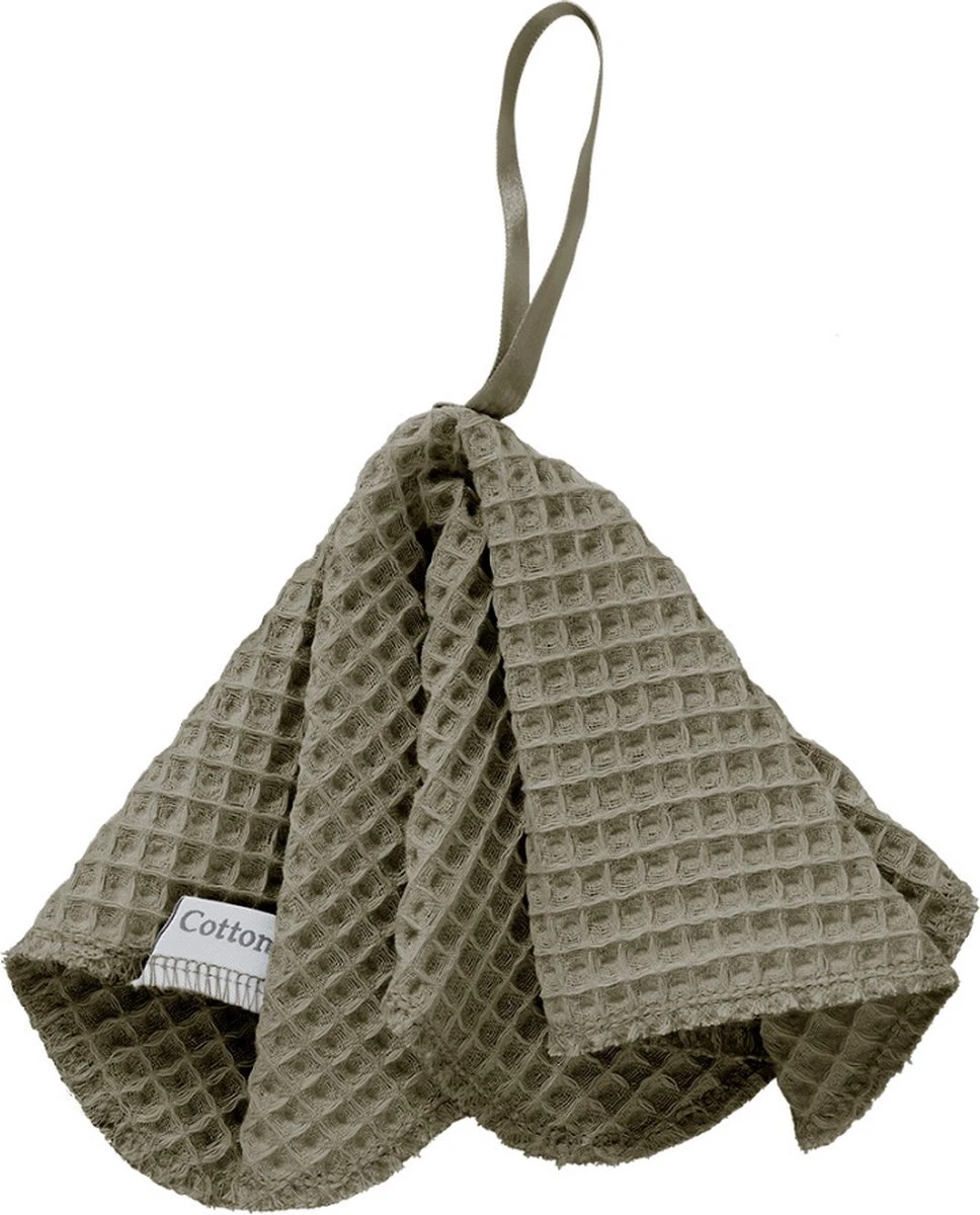 Cottonbaby - Speendoekje - Wafel - Mosgroen/roomwit - Per Set Van 2 4 Cottonbaby - Speendoekje - Wafel - Mosgroen/roomwit - Per Set Van 2 - Afbeelding 2
