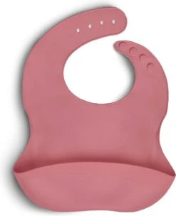 TELANO® Slabbetje Roze Met Opvangbakje - BPA Vrij Siliconen Slabber Baby Peuter - Verstelbaar En Waterproof - Kraamcadeau