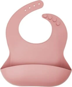 Merkloos Silicone Slabbetje Roze - Slabber - Waterdichte Baby Slabbetjes - Zachte Slab Met Opvangbakje - Unisex Slabbers