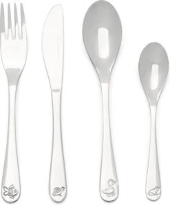 Zilverstad - Kindercouvert 4-delig Vijverdieren RVS 18/10 19 Zilverstad - Kindercouvert 4-delig Vijverdieren RVS 18/10 -BIBS Shop 996x1200