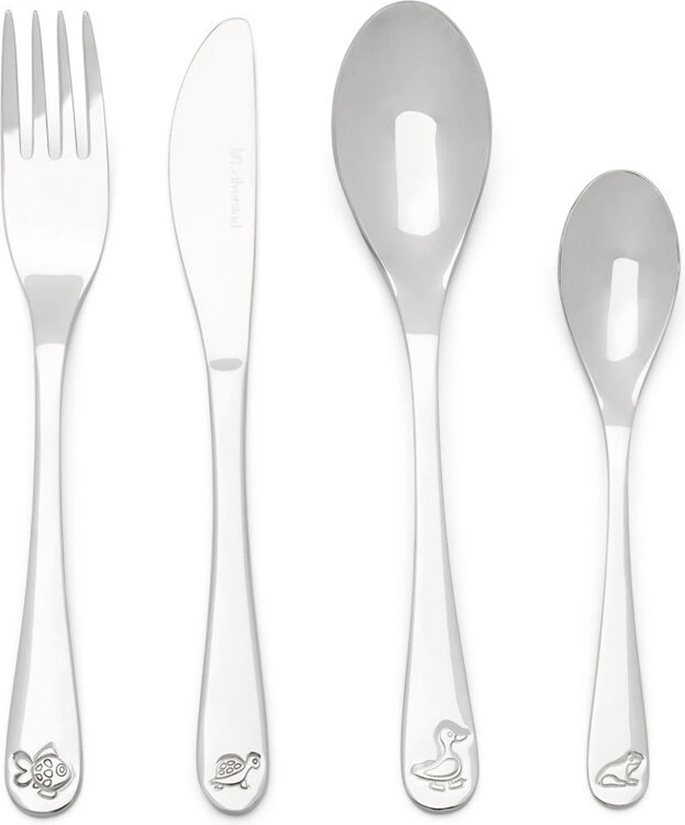 Zilverstad - Kindercouvert 4-delig Vijverdieren RVS 18/10 11 Zilverstad - Kindercouvert 4-delig Vijverdieren RVS 18/10 - Afbeelding 9